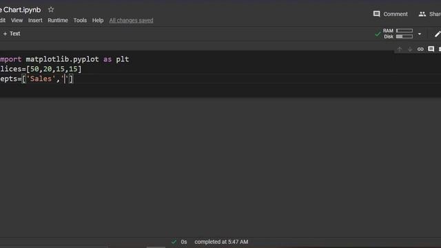 Pie Chart using Matplotlib | Python Tutorials | in 5 minutes | Colab | 2022 смотреть онлайн
