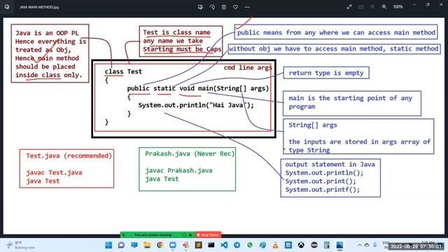 CORE JAVA tutorials || Demo - 4 || by Mr. Prakash Babu On 29-08-2022 @7AM IST смотреть онлайн