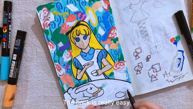 Alice In Wonderland - Mixed Media - How I Save My Failed Artworks