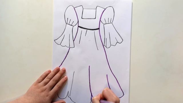 КАК НАРИСОВАТЬ ПЛАТЬЕ ПРИНЦЕССЫ карандашом (Эмилия) HOW TO DRAW A PRINCESS DRESS смотреть онлайн