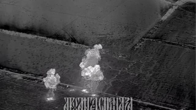 Работа российской артиллерии по скоплению боевиков ВСУ на Запорожском направлении. смотреть онлайн