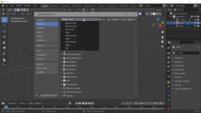1. Blender. Интерфейс (Окна, язык, тема) смотреть онлайн