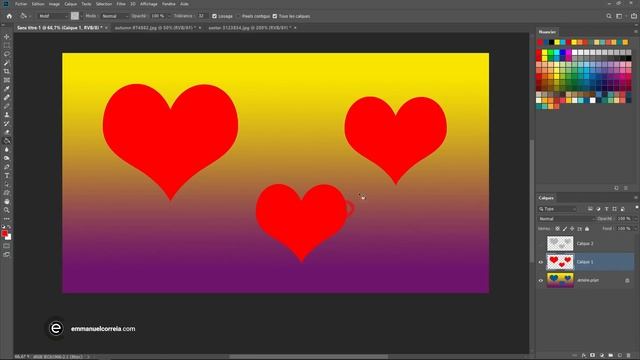 L' outil pot de peinture dans Photoshop смотреть онлайн