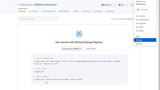 Github Package Registry for Nuget смотреть онлайн