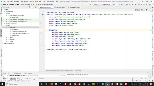 Animation with Motion Editor MotionLayout | Android Studio 4.0 | KeyCycle | Example of WindMill смотреть онлайн