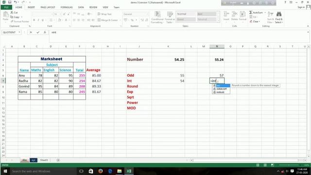 Functions and their uses with example in M S Excel смотреть онлайн