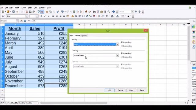 Open Office Calc - Sorting Data смотреть онлайн