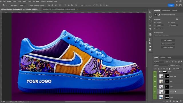 Nike Air Force Mockup Work Flow | Free PSD Included смотреть онлайн