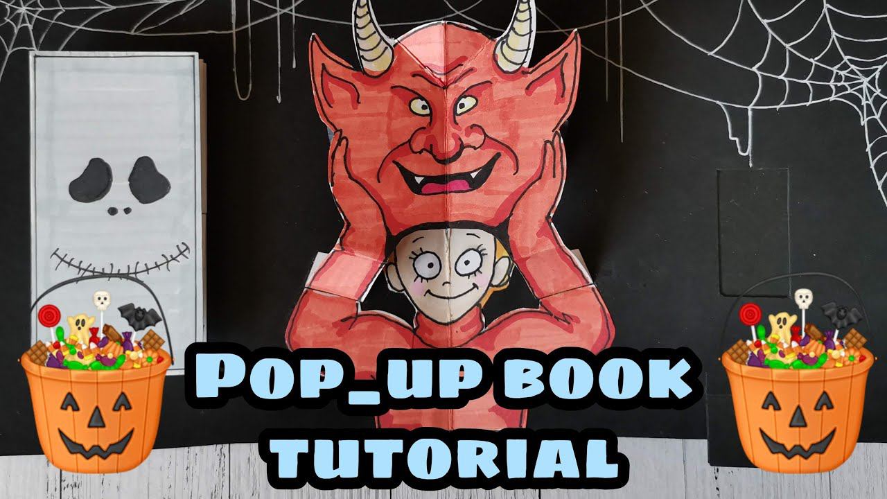 Pop_up book. Tutorial. Halloween. Page 1. смотреть онлайн
