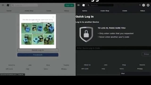 Roblox Quick Log In смотреть онлайн