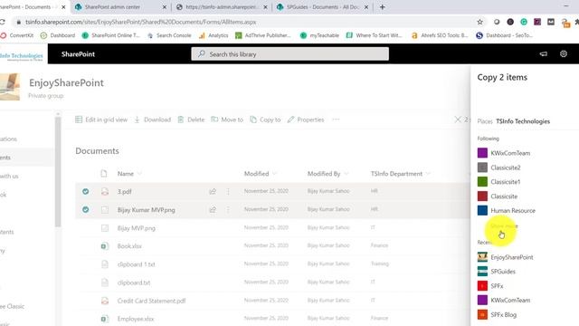 Copy files from one SharePoint site to another | SharePoint Online file copy and move смотреть онлайн