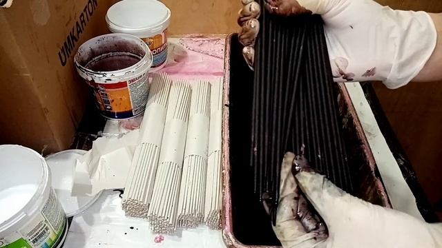 Морилка на водной основе. Как красить бумажные трубочки. Плетение из газетных трубочек. смотреть онлайн