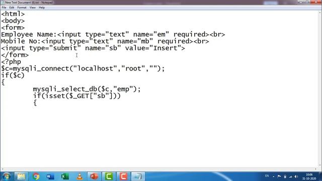 Inserting Data into MySQL Table using Form in PHP смотреть онлайн