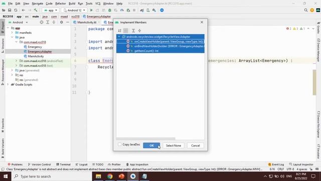 Recycler View Adapter "Part 2" (Emergency App Kotlin) смотреть онлайн