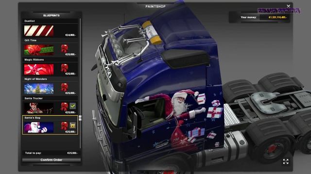 Euro Truck Simulator 2 - Christmas Paint Jobs Pack смотреть онлайн