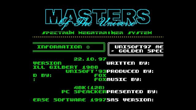 Masters Of Universe Crack Intro - Universe Software Hackers Group [#zx spectrum] смотреть онлайн