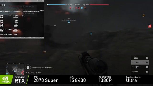 Battlefield V | ASUS ROG STRIX GeForce RTX 2070 SUPER O8G GAMING | i5 8400 | 1080p - Ultra смотреть онлайн