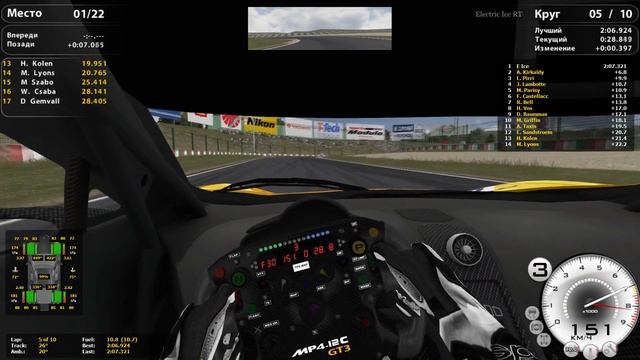 Race 07: Гонка в классе Blancpain GT, трасса Suzuka, McLaren MP 4-12C, боты 100% смотреть онлайн
