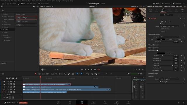How to green screen key DaVinci Resolve 18 Tutorial смотреть онлайн