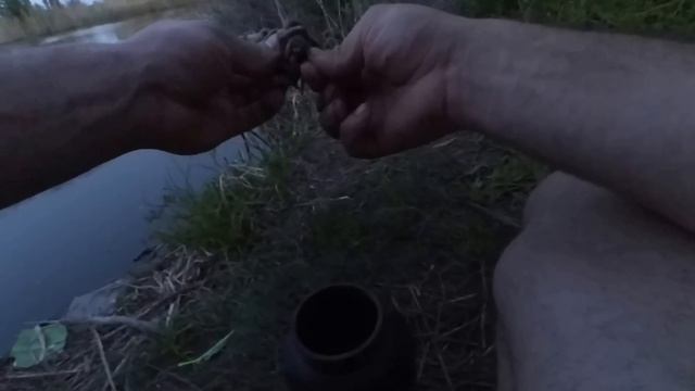 Ловля сома с берега, на малой реке. Майский сом. Catfish. смотреть онлайн