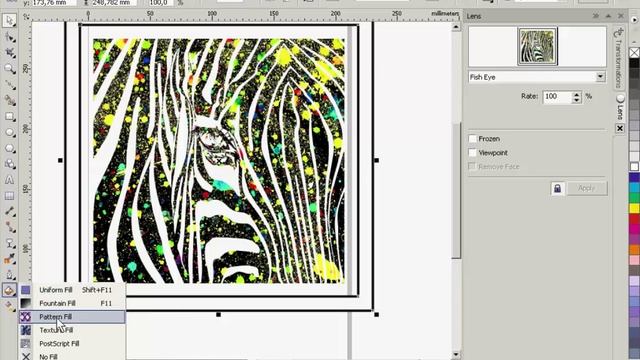 CorelDRAW lens frozen/ distort tool ile pattern oluşturma смотреть онлайн