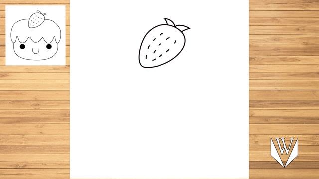 Как нарисовать кекс шаг за шагом, Easy Draw | Скачать бесплатно раскраски смотреть онлайн