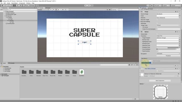 Start & Game Over Screen | Build Your First 3D Game in Unity #10 смотреть онлайн