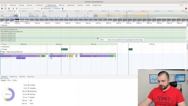 Закладка Performance DevTools в Chrome