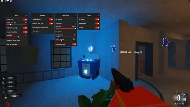 Michael's Zombies Script Hack GUI: Knife Aura, Gun Mods, ESP, Inf Ammo, Walkspeed, Noclip & More смотреть онлайн