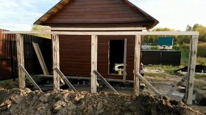 Как пристроить веранду (террасу) к бане.