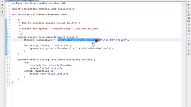 DEMO HOW TO VALIDATE LOCALE FORMAT IN JAVA смотреть онлайн
