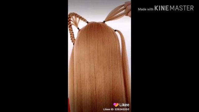 Лёгкая и простоя причёска на праздник или в школу. смотреть онлайн