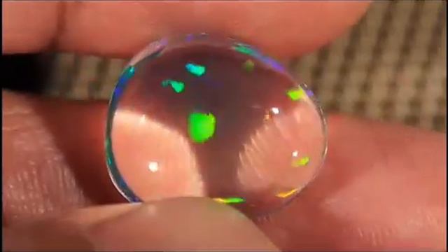 14.79ct Brilliant 5/5 Patchwork Pattern  Water Clear Crystal Welo Opal