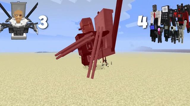 UPGRADED SCIENTIST SKIBIDI TOILET VS ALL MAN CAMERAMAN, SPEAKERMAN, TV MAN IN MINECRAFT MOB BATTLE смотреть онлайн