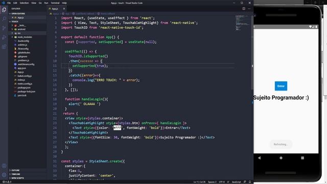 Utilizando FACE ID e TOUCH ID com React Native смотреть онлайн