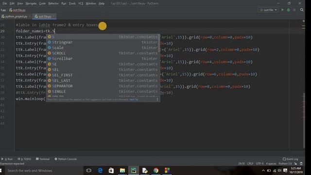 SORTING FILE PROJECT ON PYTHON смотреть онлайн