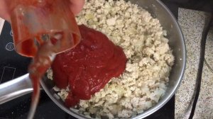 Паста с мясным фаршем в сливочном соусе.//Pasta with minced meat in cream sauce