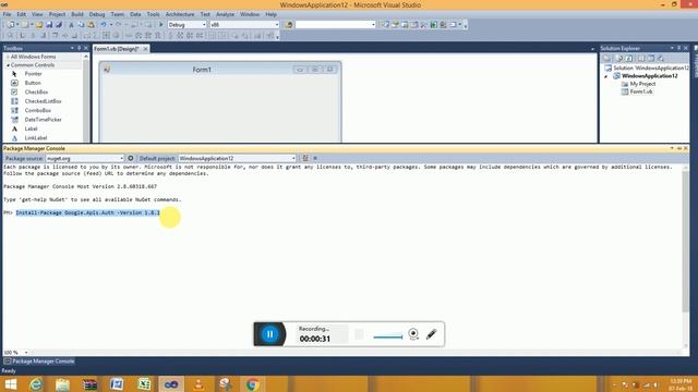 install google drive API package in visual studio смотреть онлайн