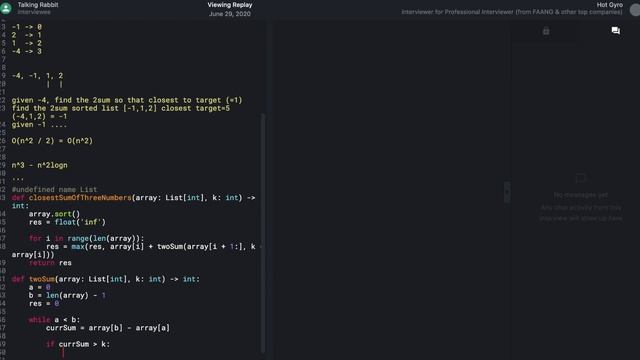 Python interview with an Amazon engineer: Closest three sum смотреть онлайн