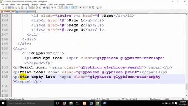 Bootstrap Tutorial For Beginners Responsive Design by NGIT বাংলা Part 6 glyphicon icon смотреть онлайн