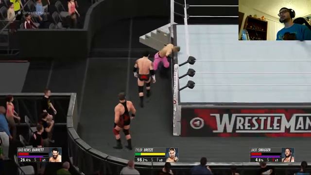 WWE 2K16 Universe Mode Triple Threat Breeze vs Barrett vs Swagger смотреть онлайн