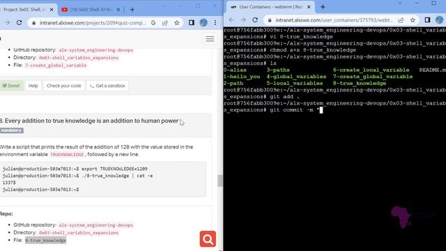 0x03 Shell init files variables and expansions- Task Solved #alx #alxsoftwareengineering #alxafrica смотреть онлайн