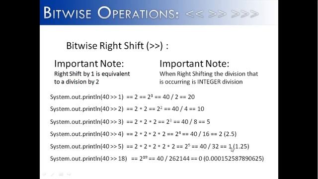 Bitwise Operations Part 2: Left Shift and Right Shift (Java) смотреть онлайн