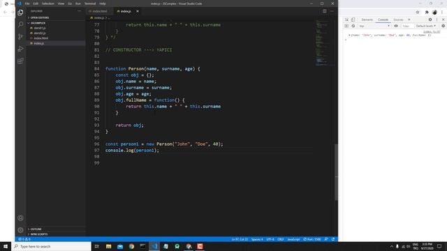 JavaScript Karmaşası : 03 : Object Part I, this, Constructor Function, new Object(), create смотреть онлайн