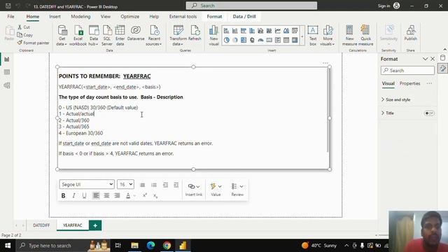 DAX | POWER BI | DATE and TIME | DATEDIFF and YEARFRAC Functions смотреть онлайн