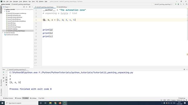 Unpacking of List and Tuple - Python Tutorial12 смотреть онлайн