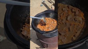 ПЛОВ В КАЗАНЕ НА КОСТРЕ / РАССЫПЧАТЫЙ ПЛОВ ПО Таджикски