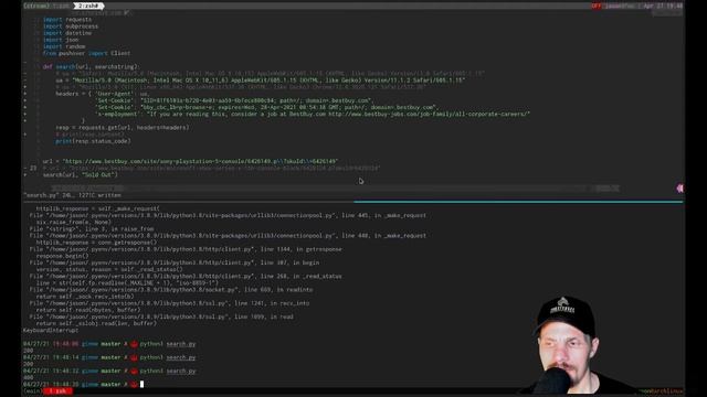Live Stream: Building a PS5 Best Buy Search Script in Python смотреть онлайн