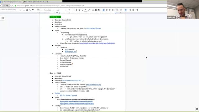 Kubernetes SIG CLI 20190925 смотреть онлайн