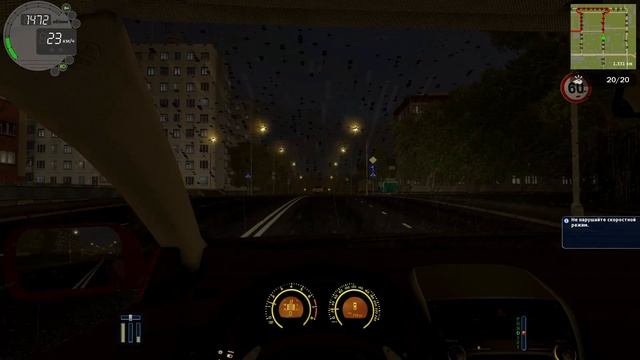Отслеживание знаков и светофоров, прохождение City Car Driving смотреть онлайн